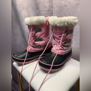 Pink & Black Snow Boots